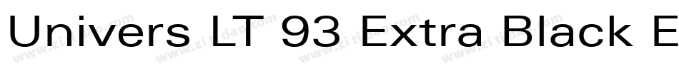Univers LT 93 Extra Black Extended字体转换